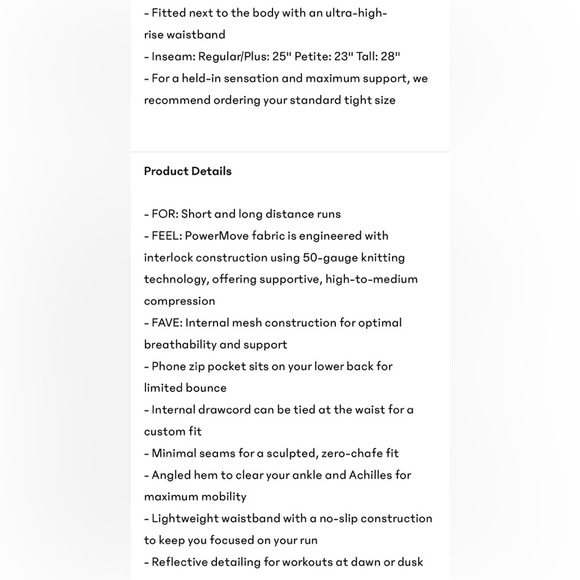 NWT Athleta Pacesetter Black 7/8 Tight Size Large - Picture 8 of 8